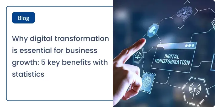 Why digital transformation is essential for business growth 5 key benefits with statistics- card
